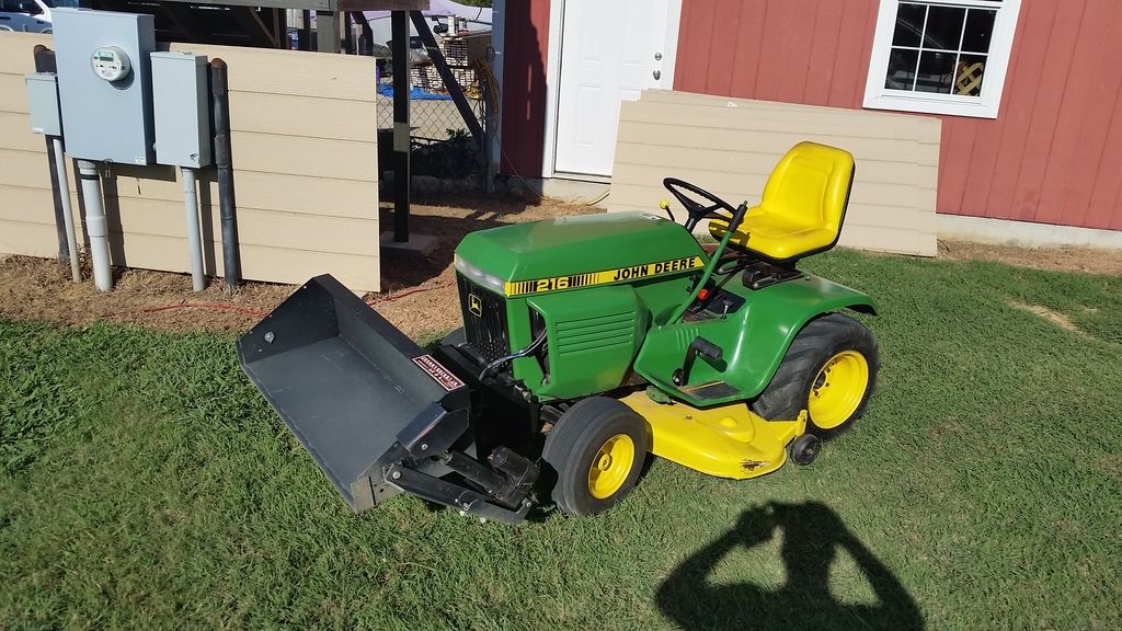 John Deere 216 Johnny Bucket, power sleeve hitch